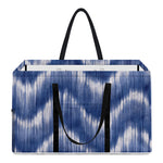 Wavy Shibori Pattern Print Utility Tote Bag