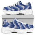 Wavy Shibori Pattern Print White Chunky Shoes