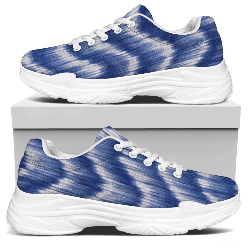 Wavy Shibori Pattern Print White Chunky Shoes