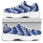 Wavy Shibori Pattern Print White Chunky Shoes