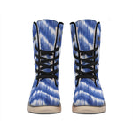Wavy Shibori Pattern Print Winter Boots