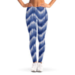 Wavy Shibori Pattern Print Women's Leggings