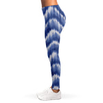 Wavy Shibori Pattern Print Women's Leggings