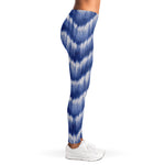 Wavy Shibori Pattern Print Women's Leggings