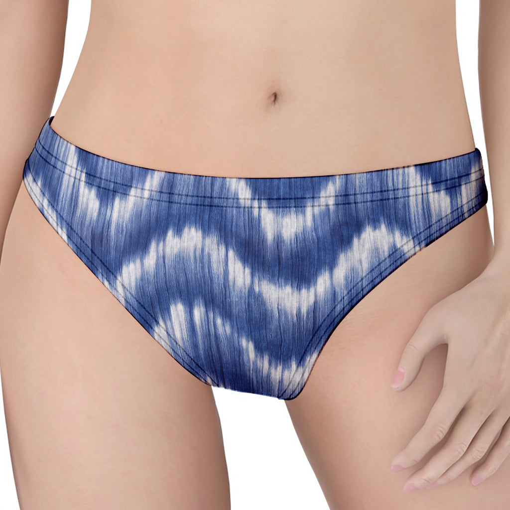 Wavy Shibori Pattern Print Women's Thong