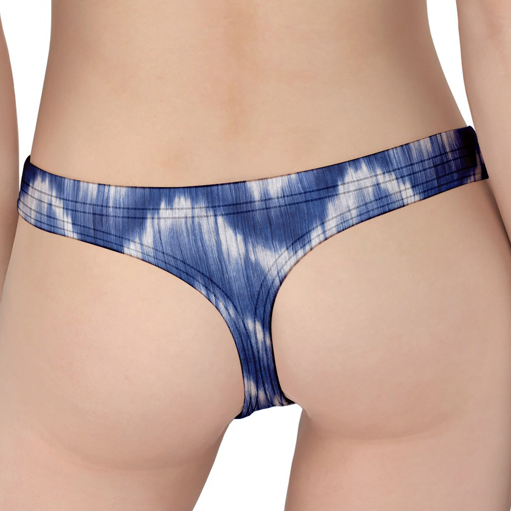 Wavy Shibori Pattern Print Women's Thong