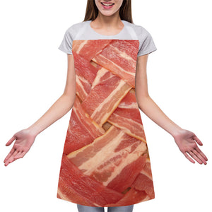 Weaving Bacon Print Adjustable Apron