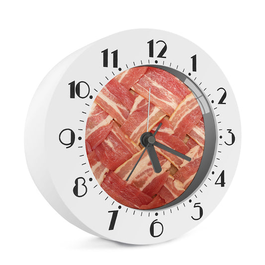 Weaving Bacon Print Alarm Clock