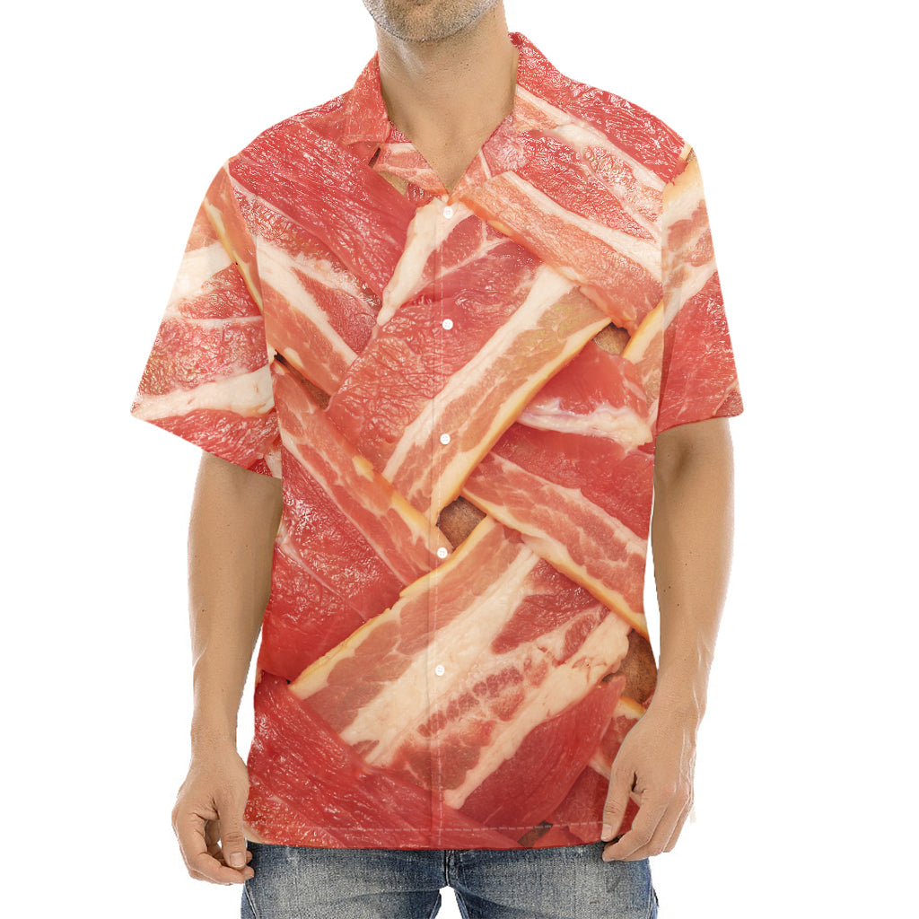 Weaving Bacon Print Aloha Shirt