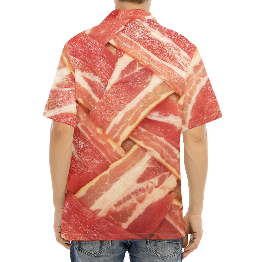 Weaving Bacon Print Aloha Shirt