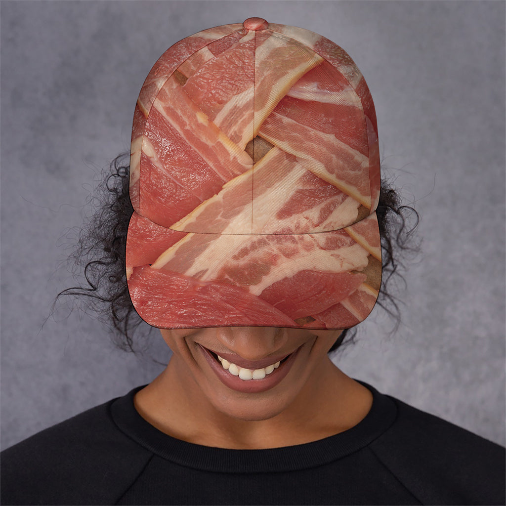 Weaving Bacon Print Baseball Cap