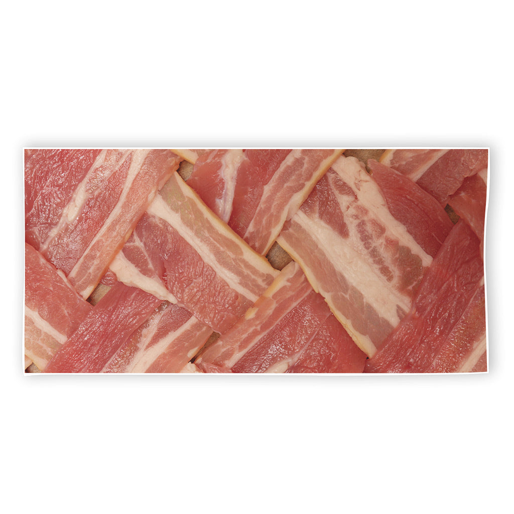 Weaving Bacon Print Beach Towel