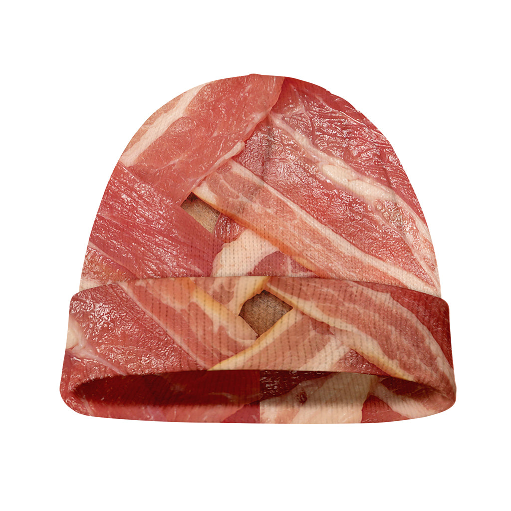 Weaving Bacon Print Beanie