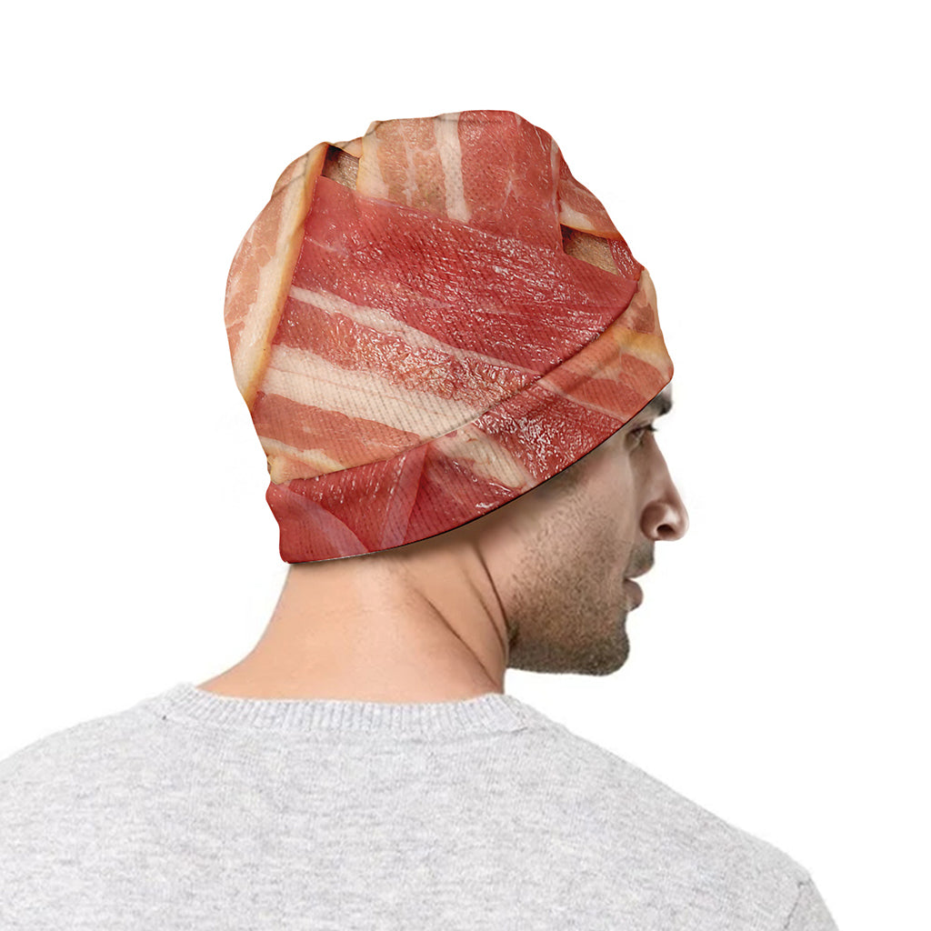 Weaving Bacon Print Beanie