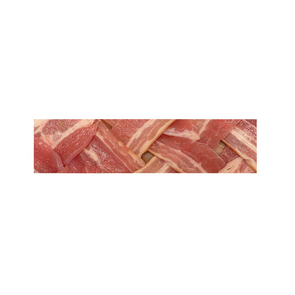 Weaving Bacon Print Bed Runner