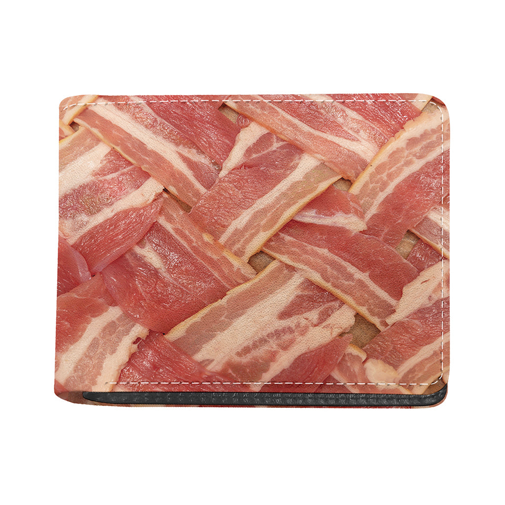 Weaving Bacon Print Bifold Wallet
