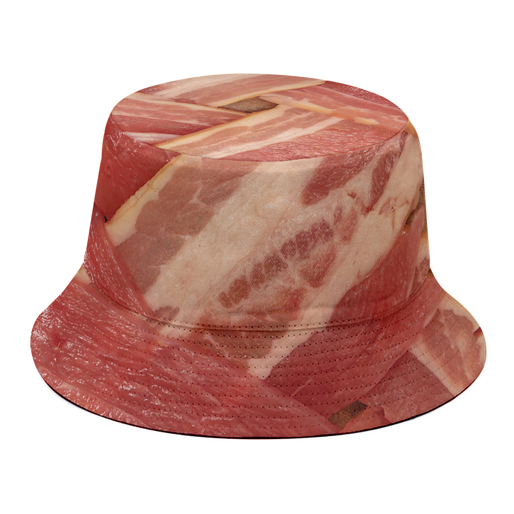 Weaving Bacon Print Bucket Hat