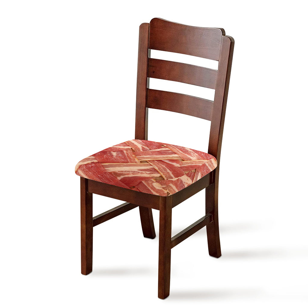 Weaving Bacon Print Chair Cushion Cover