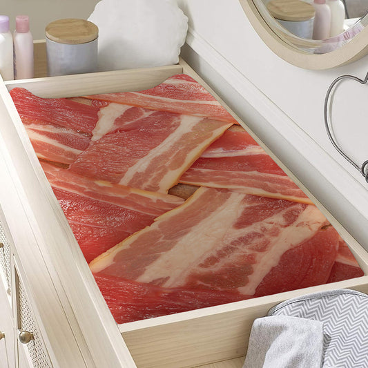Weaving Bacon Print Changing Pad Cover
