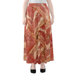 Weaving Bacon Print Chiffon Maxi Skirt