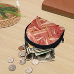 Weaving Bacon Print Coin Purse