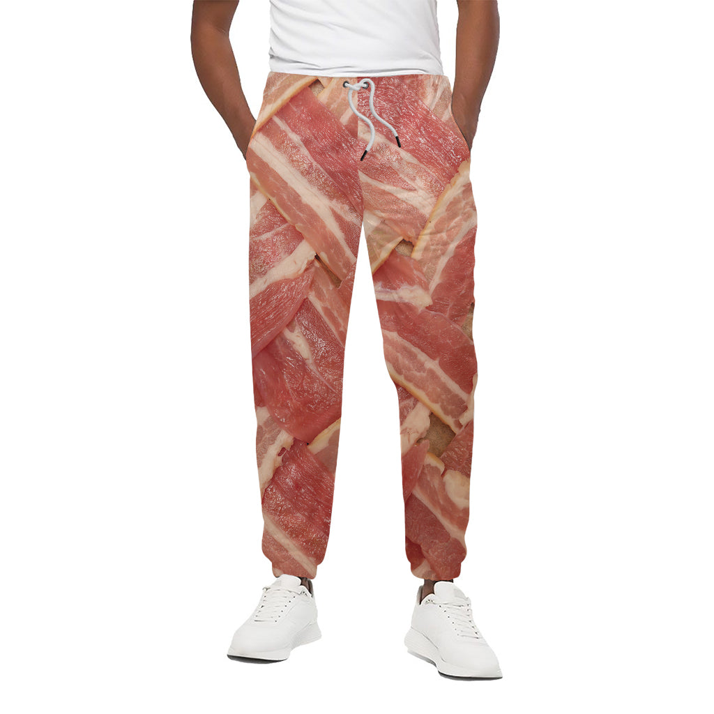 Weaving Bacon Print Cotton Pants