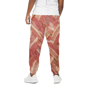 Weaving Bacon Print Cotton Pants