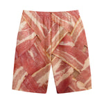 Weaving Bacon Print Cotton Shorts