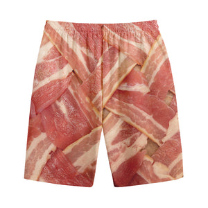 Weaving Bacon Print Cotton Shorts