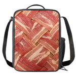 Weaving Bacon Print Crossbody Lunch Bag