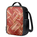Weaving Bacon Print Crossbody Lunch Bag