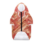Weaving Bacon Print Dog Zip Up Hoodie