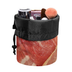 Weaving Bacon Print Drawstring Makeup Bag