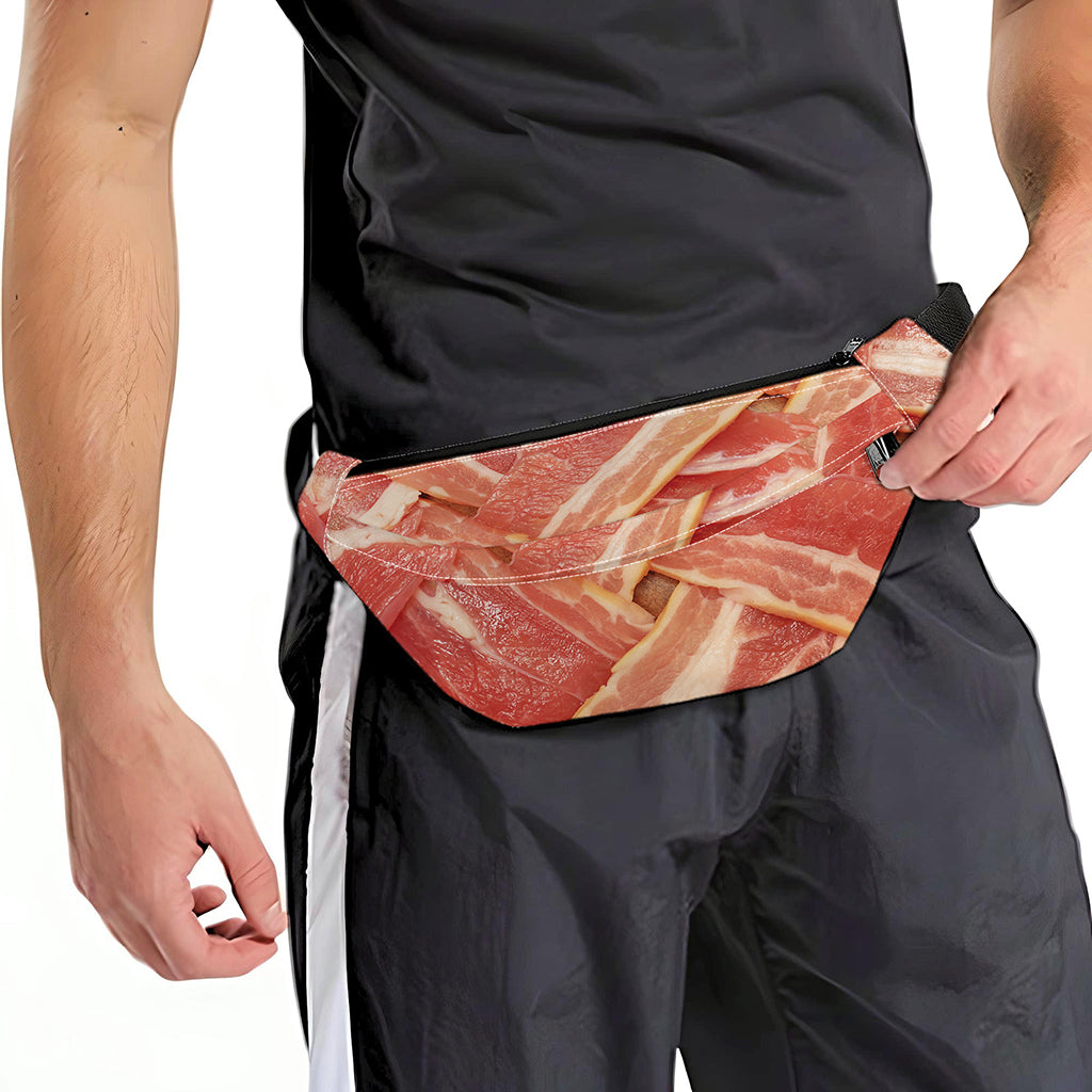 Weaving Bacon Print Fanny Pack