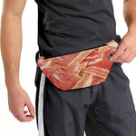 Weaving Bacon Print Fanny Pack