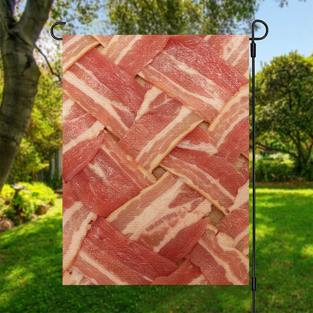 Weaving Bacon Print Garden Flag