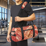 Weaving Bacon Print Gym Bag