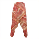 Weaving Bacon Print Hammer Pants