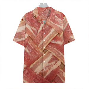 Weaving Bacon Print Hawaiian Shirt