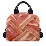 Weaving Bacon Print Insulated Lunch Bag