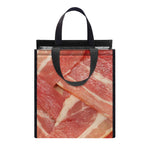 Weaving Bacon Print Insulated Lunch Tote