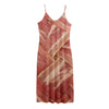 Weaving Bacon Print Jersey Midi Cami Dress