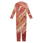 Weaving Bacon Print Jumpsuit