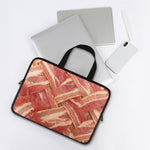 Weaving Bacon Print Laptop Sleeve With Handle