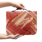 Weaving Bacon Print Leather Bible Cover