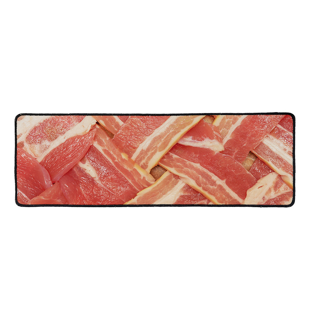 Weaving Bacon Print Long Kitchen Mat