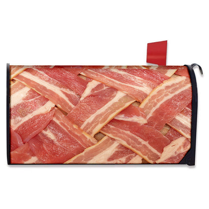 Weaving Bacon Print Mailbox Cover