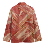 Weaving Bacon Print Men's Blazer