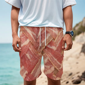 Weaving Bacon Print Men's Cargo Shorts