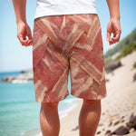 Weaving Bacon Print Men's Cargo Shorts